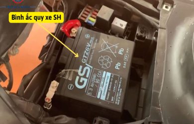 Bình ắc quy của xe SH hết điện