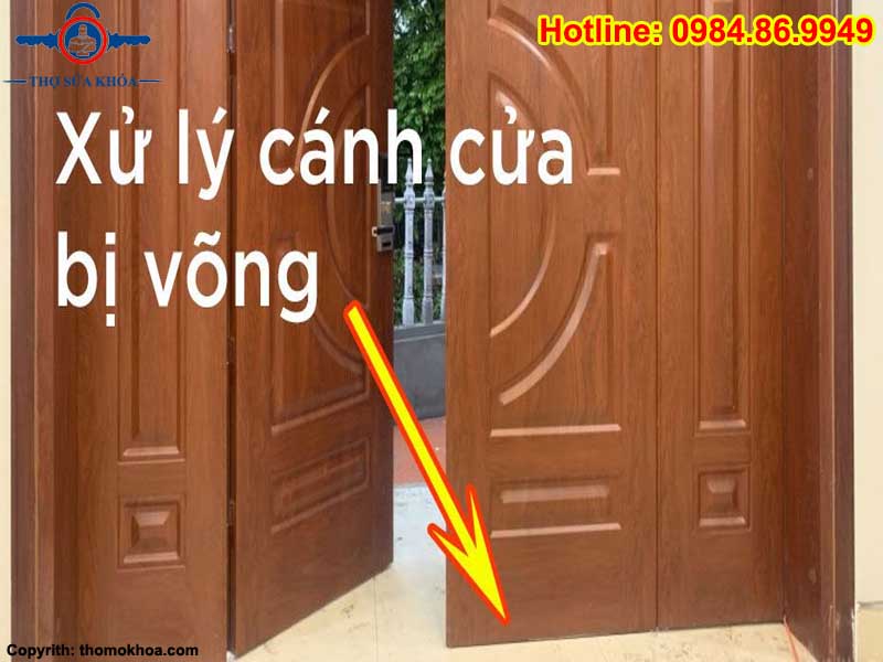 Cửa Gỗ Bị Xệ Do Khung Cong Vênh