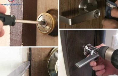 Mở Khóa Cửa Tay Gạt Bị Sập Chốt