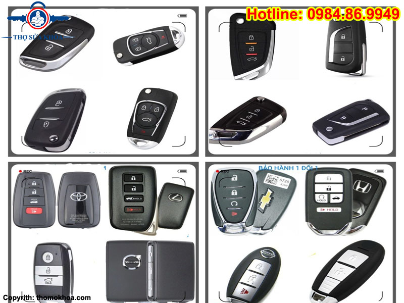 Phân Biệt Các Loại Chìa Khóa Ô Tô