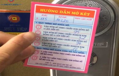 Mất Giấy Hướng Dẫn Sử Dụng và Mật Mã Gốc Của Két Sắt Cơ