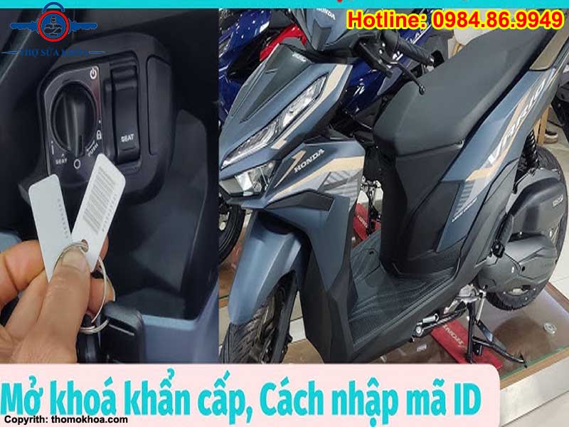 Cách mở Xe Vario bằng mã vạch ID