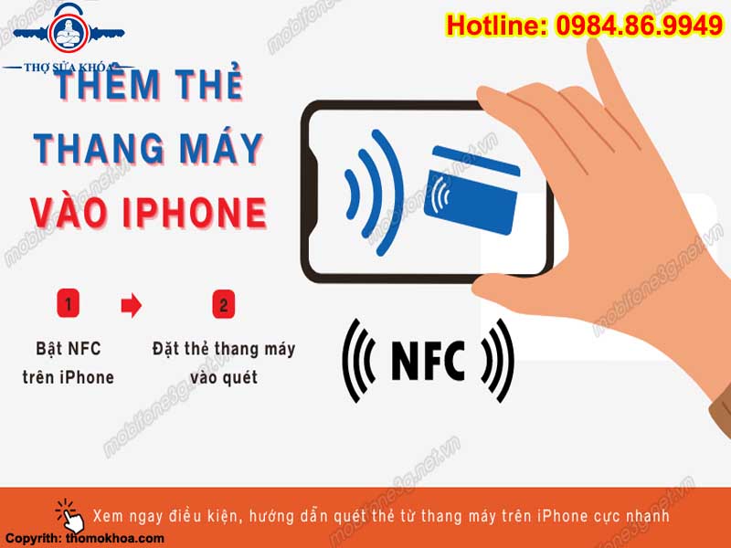 Thêm Thẻ Thang Máy Vào iPhone