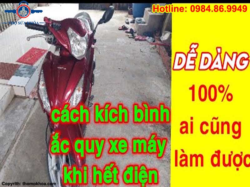 Cách Kích Bình Ắc Quy Xe Tay Ga Hết Điện