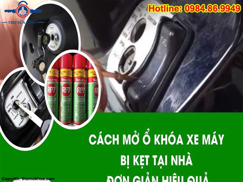 Cách Mở Nắp Từ Xe Máy Bị Kẹt Cứng Không Cần Dùng Chìa