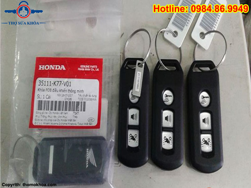 Làm Lại Chìa Khóa Smartkey Honda Bị Mất Mã ID